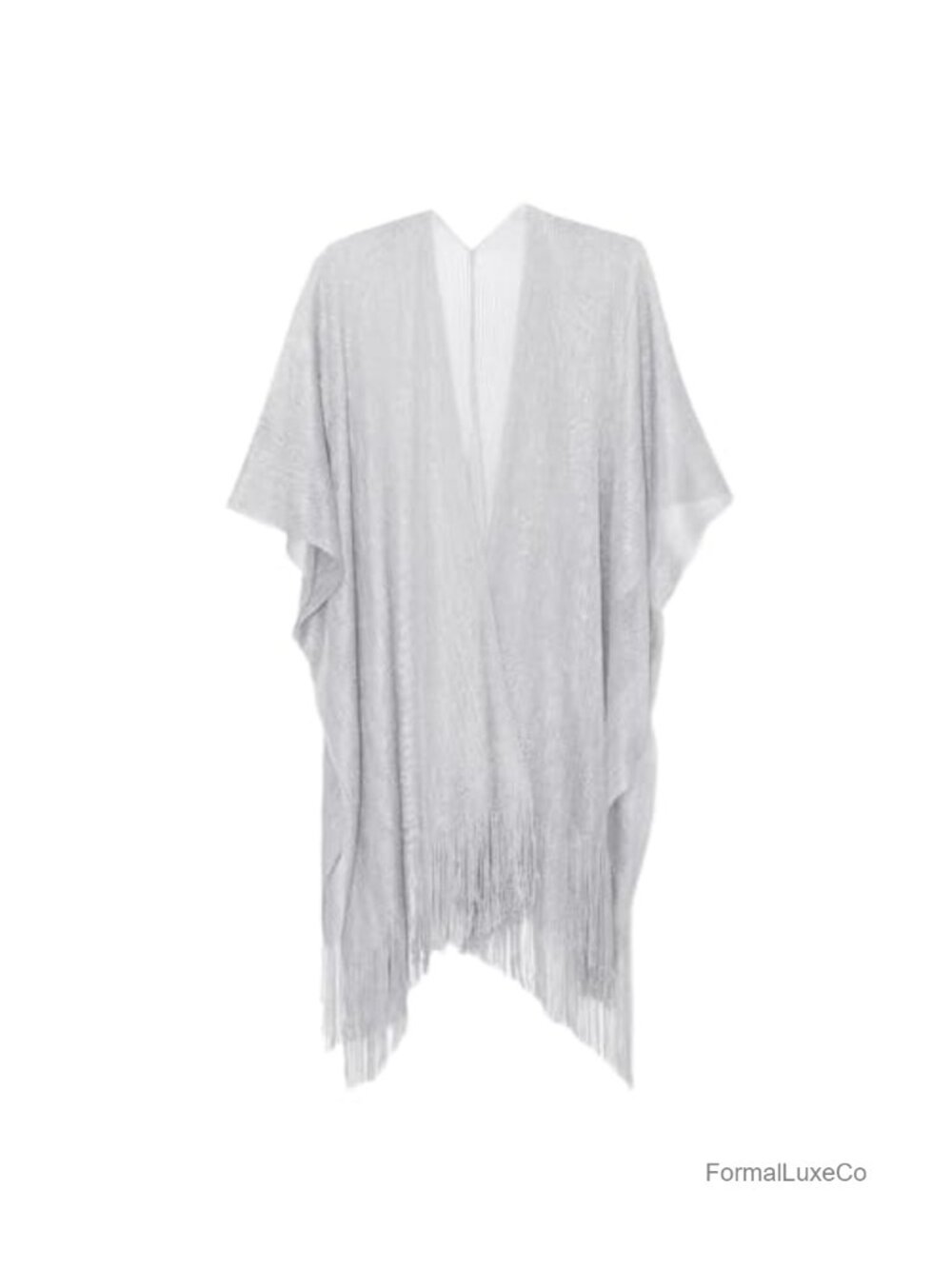 Metallic Sparkle Evening Shawl Wrap for Formal Party Dress Beach Coverup
